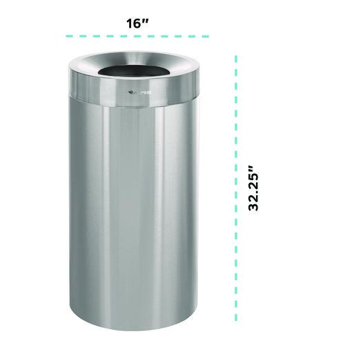 Picture of 27 Gallon Stainless Steel Commercial Indoor Trash Can, Brushed Stainless Steel