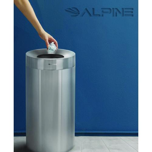 Picture of 27 Gallon Stainless Steel Commercial Indoor Trash Can, Brushed Stainless Steel