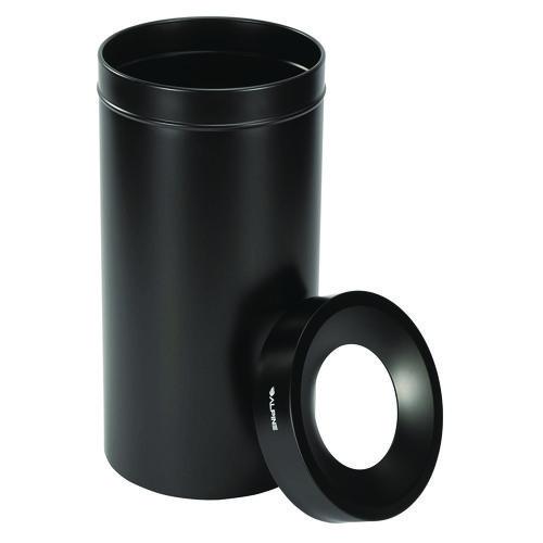 Picture of 27 Gallon Stainless Steel Commercial Indoor Trash Can, Black