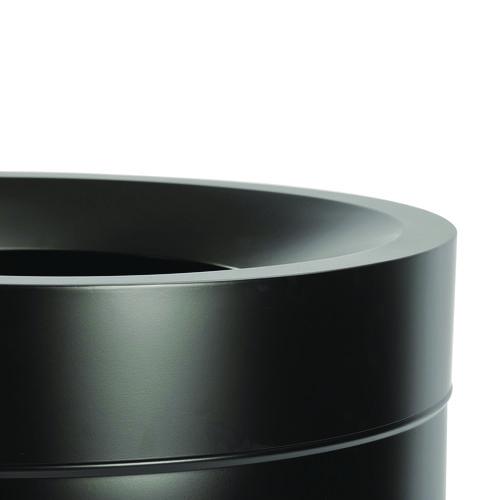 Picture of 27 Gallon Stainless Steel Commercial Indoor Trash Can, Black