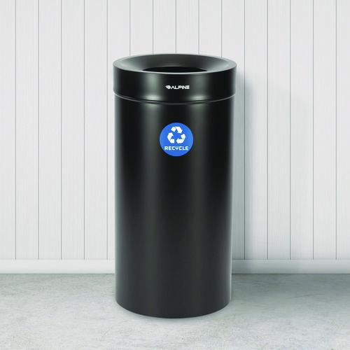 Picture of 27 Gallon Stainless Steel Recycling Can, Black