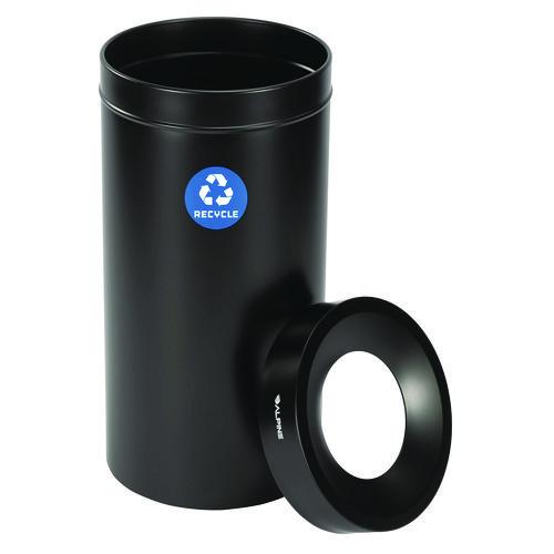 Picture of 27 Gallon Stainless Steel Recycling Can, Black