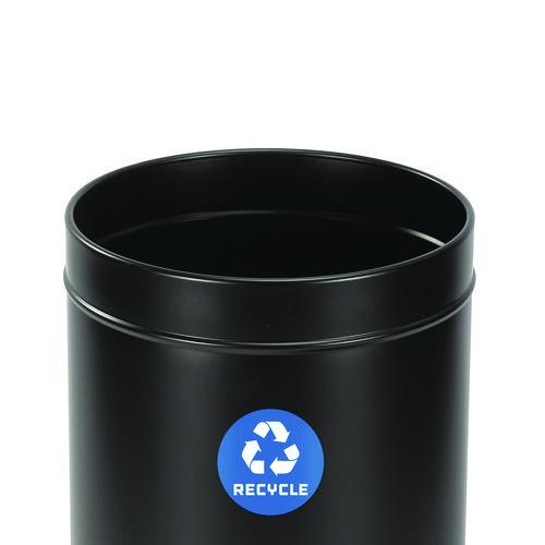 Picture of 27 Gallon Stainless Steel Recycling Can, Black