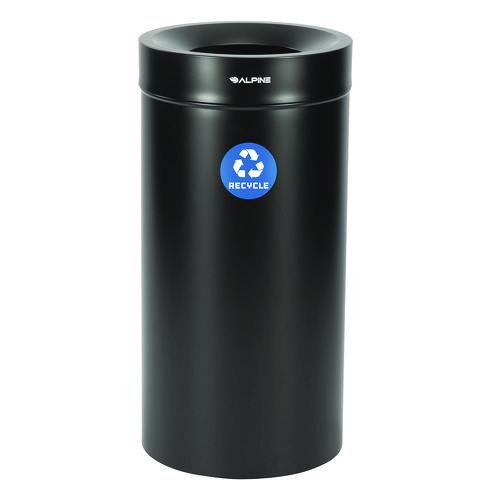 Picture of 27 Gallon Stainless Steel Recycling Can, Black