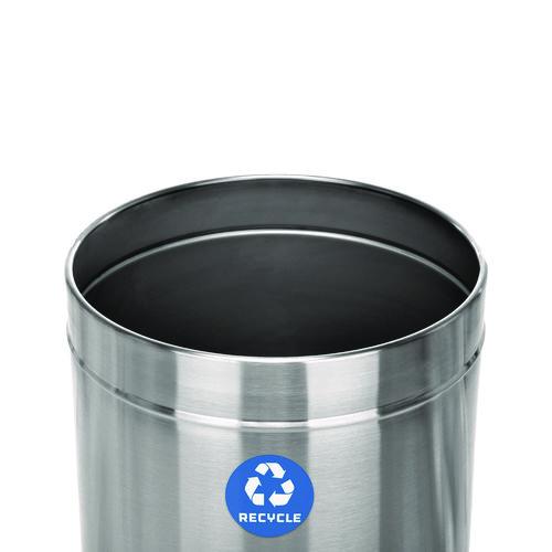 Picture of 27 Gallon Stainless Steel Recycling Can, Brushed Stainless Steel