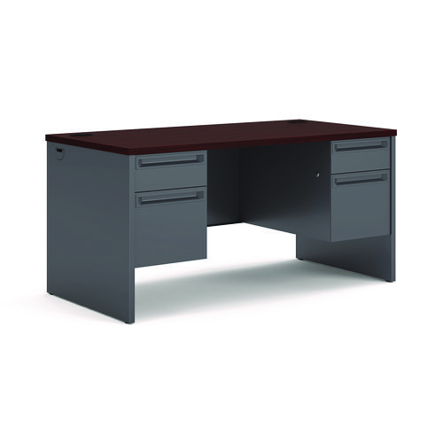 38000+Series+Double+Pedestal+Desk%2C+60%26quot%3B+X+30%26quot%3B+X+29.5%26quot%3B%2C+Mahogany%2Fcharcoal