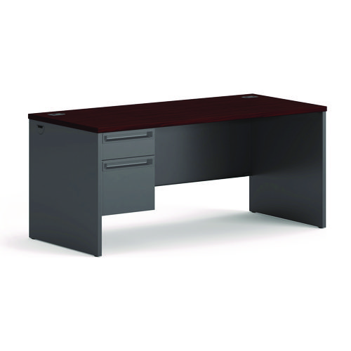 38000+Series+Left+Pedestal+Desk%2C+66%26quot%3B+X+30%26quot%3B+X+29.5%26quot%3B%2C+Mahogany%2Fcharcoal