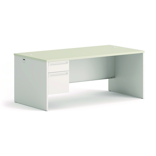 Picture of 38000 Series Left Pedestal Desk, 72" x 36" x 30", Light Gray/Silver