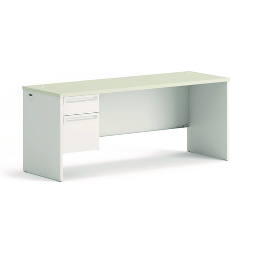 Picture of 38000 Series Single Pedestal Credenza, Left, 72w x 24d x 29.5h, Silver/Gray