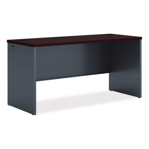 Picture of 38000 Series Desk Shell, 60w x 24d x 29.5h, Mahogany/Charcoal