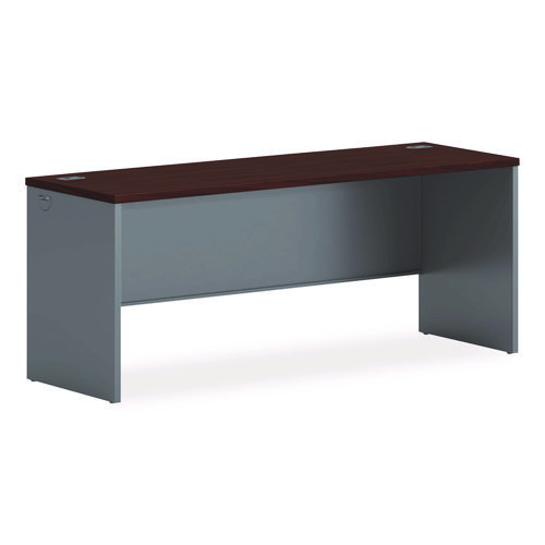 Picture of 38000 Series Desk Shell, 72w x 24d x 29.5h, Mahogany/Charcoal