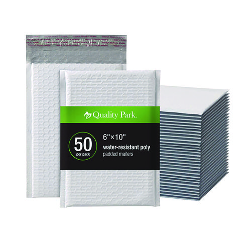 Poly+Bubble+Mailers%2C+%230%2C+Barrier+Bubble+Cushion%2C+Redi-Seal+Adhesive+Closure%2C+6+x+9%2C+White%2C+25%2FPack