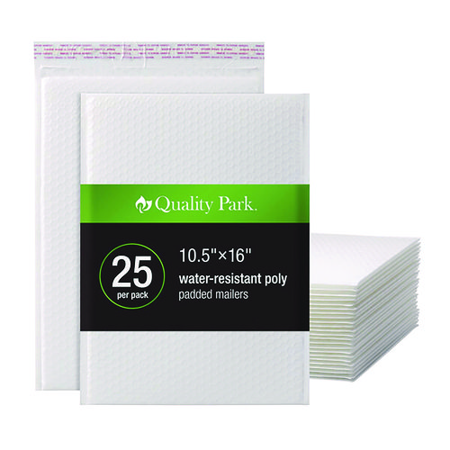 Poly+Bubble+Mailers%2C+%235%2C+Barrier+Bubble+Cushion%2C+Redi-Seal+Adhesive+Closure%2C+10.5+x+15%2C+White%2C+25%2FPack