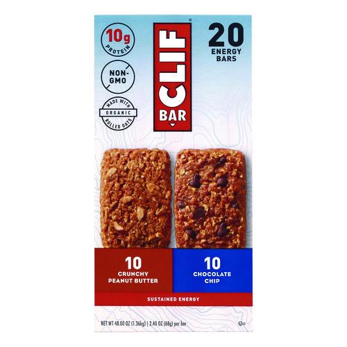 Picture of Energy Bar, Chocolate Chip/Crunchy Peanut Butter, 2.4 oz, 20/Box