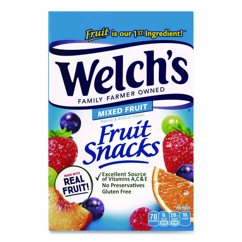 Picture of Fruit Snacks, Mixed Fruit, 0.9 oz Pouch, 40/Box