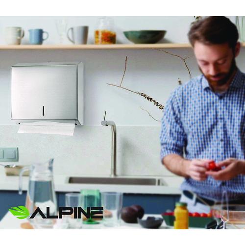 Picture of Horizontal C-Fold/Multi-Fold Paper Towel Dispenser, 10.2 x 4 x 11.2, Brushed Nickel