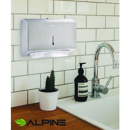 Picture of Horizontal C-Fold/Multi-Fold Paper Towel Dispenser, 7.08 x 3.93 x 10.82, Brushed Nickel