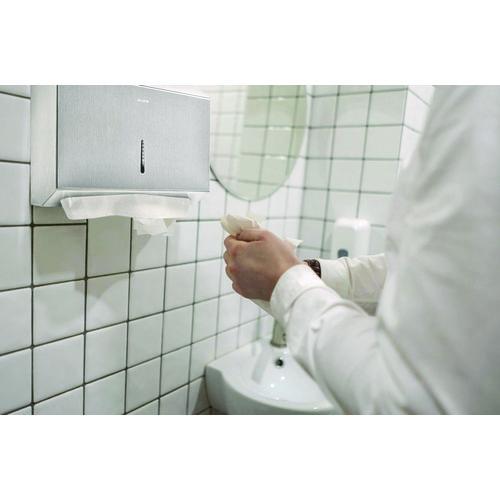 Picture of Horizontal C-Fold/Multi-Fold Paper Towel Dispenser, 7.08 x 3.93 x 10.82, Brushed Nickel