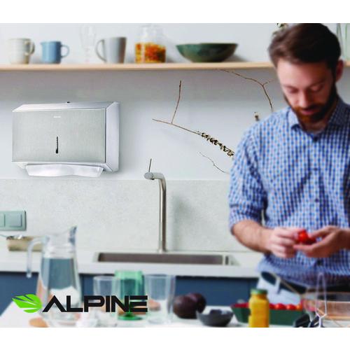 Picture of Horizontal C-Fold/Multi-Fold Paper Towel Dispenser, 7.08 x 3.93 x 10.82, Brushed Nickel