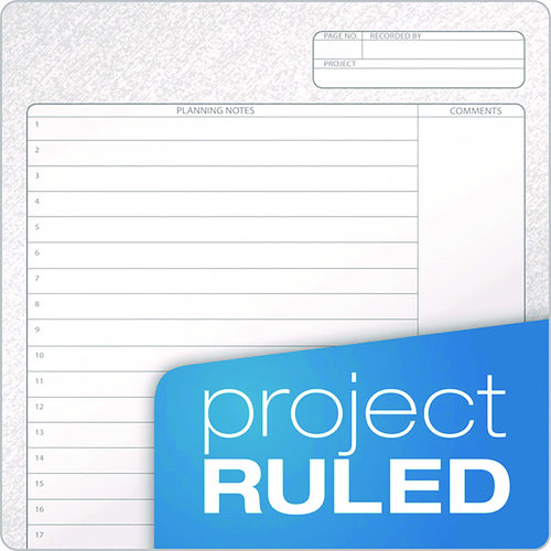 Picture of Docket Gold Planner, 1-Subject, Narrow Rule, Black Cover, (70) 8.5 x 6.75 Sheets