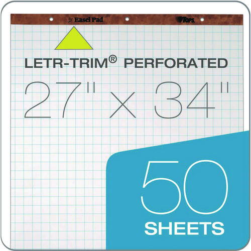 Picture of Easel Pads, Quadrille Rule (1 sq/in), 27 x 34, White, 50 Sheets, 4/Carton