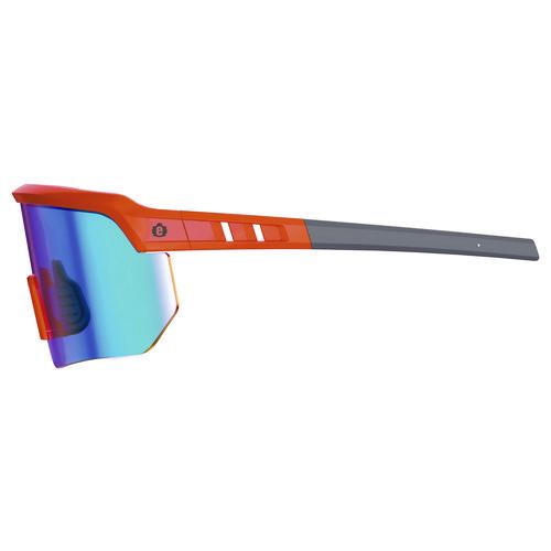 Picture of Skullerz AEGIR-AFASPM Anti-Scratch and Enhanced Anti-Fog Safety Glasses, Orange Frame, Blue Mirror Polycarb Lens