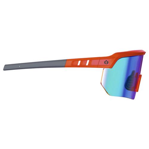 Picture of Skullerz AEGIR-AFASPM Anti-Scratch and Enhanced Anti-Fog Safety Glasses, Orange Frame, Blue Mirror Polycarb Lens