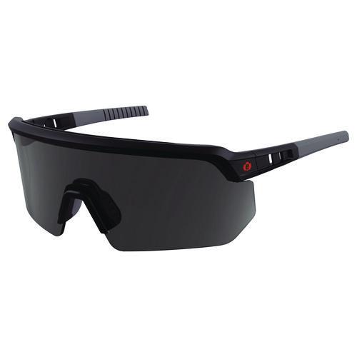 Picture of Skullerz AEGIR-AFASPM Anti-Scratch and Enhanced Anti-Fog Safety Glasses, Matte Black Frame, Smoke Polycarb Lens
