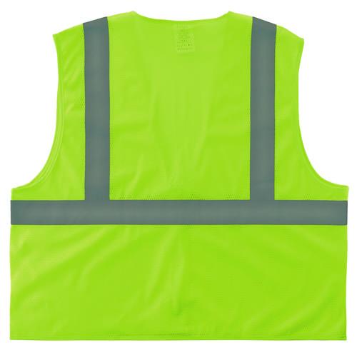 Picture of GloWear 8205HL-ECO Class 2 Recycled Hi-Vis Vest, Mesh, Polyester, 4X-Large/5X-Large, Lime