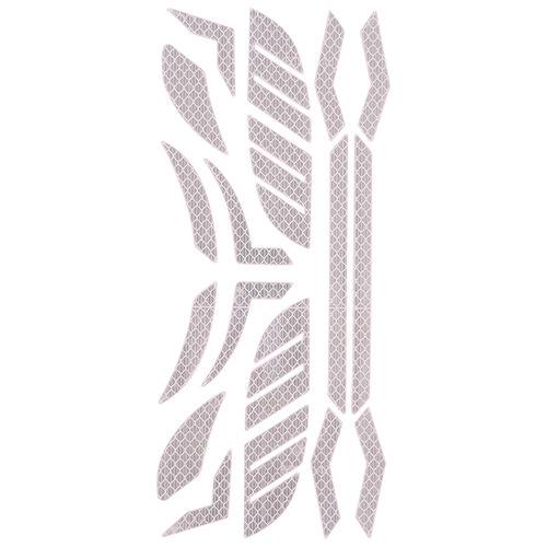 Picture of Skullerz 8961 Reflective Hard Hat and Safety Helmet Sticker Kit, 18 Assorted Stickers, White