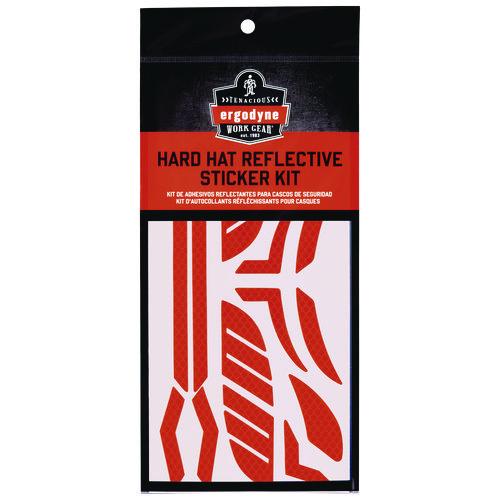 Picture of Skullerz 8961 Reflective Hard Hat and Safety Helmet Sticker Kit, 18 Assorted Stickers, Orange