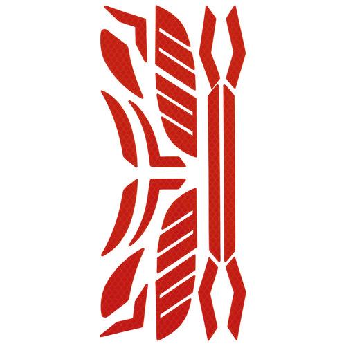 Picture of Skullerz 8961 Reflective Hard Hat and Safety Helmet Sticker Kit, 18 Assorted Stickers, Orange