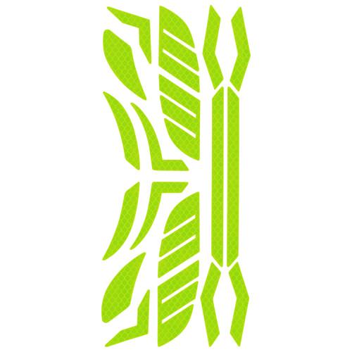 Picture of Skullerz 8961 Reflective Hard Hat and Safety Helmet Sticker Kit, 18 Assorted Stickers, Yellow