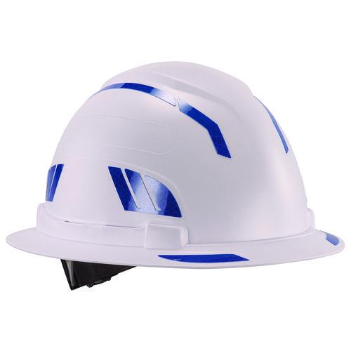 Picture of Skullerz 8961 Reflective Hard Hat and Safety Helmet Sticker Kit, 18 Assorted Stickers, Blue