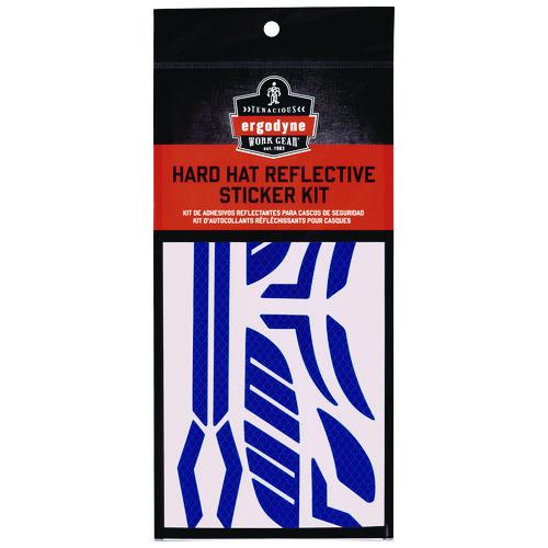 Picture of Skullerz 8961 Reflective Hard Hat and Safety Helmet Sticker Kit, 18 Assorted Stickers, Blue