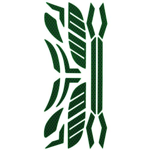 Picture of Skullerz 8961 Reflective Hard Hat and Safety Helmet Sticker Kit, 18 Assorted Stickers, Green