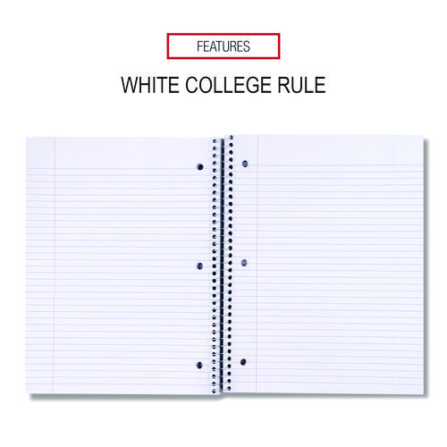 Picture of Wirebound Notebook, 3-Subject, Medium/College Rule, Black Cover, (120) 11 x 8.5 Sheets