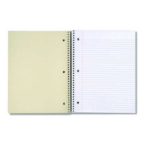 Picture of Wirebound Notebook, 3-Subject, Medium/College Rule, Black Cover, (120) 11 x 8.5 Sheets