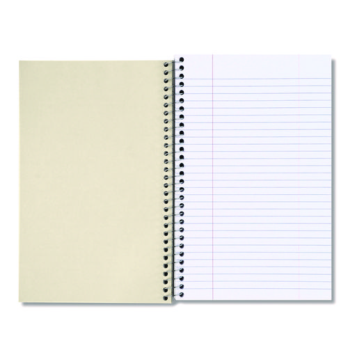 Picture of Wirebound Notebook, 3-Subject, Medium/College Rule, Black Cover, (120) 9.5 x 6 Sheets