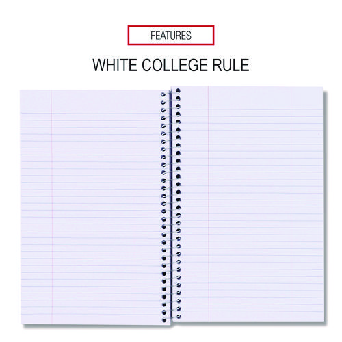 Picture of Wirebound Notebook, 3-Subject, Medium/College Rule, Assorted Cover Colors, (120) 9.5 x 6 Sheets, 4/Pack