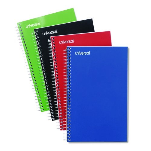 Picture of Wirebound Notebook, 3-Subject, Medium/College Rule, Assorted Cover Colors, (120) 9.5 x 6 Sheets, 4/Pack