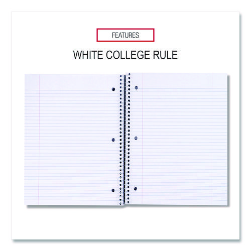 Picture of Wirebound Notebook, 1-Subject, Medium/College Rule, Black Cover, (100) 11 x 8.5 Sheets