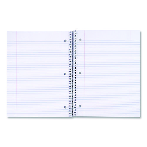 Picture of Wirebound Notebook, 1-Subject, Medium/College Rule, Black Cover, (100) 11 x 8.5 Sheets