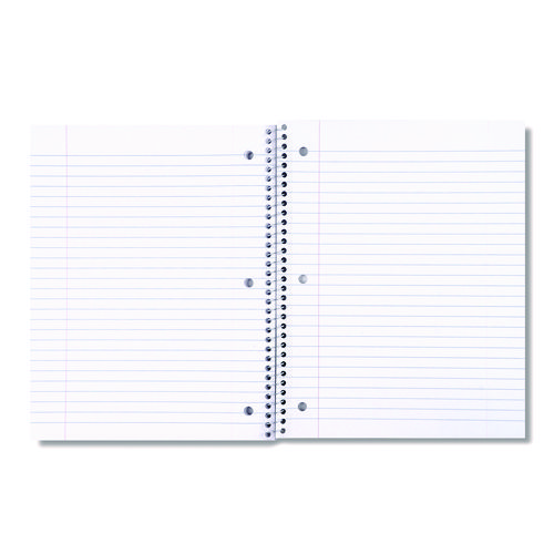 Picture of Wirebound Notebook, 1-Subject, Wide/Legal Rule, Black Cover, (70) 10.5 x 8 Sheets