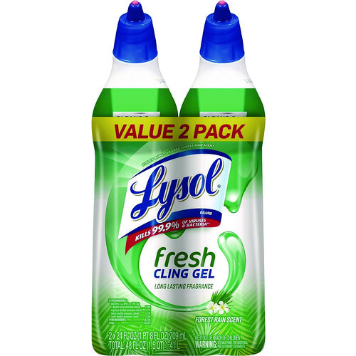 Cling+and+Fresh+Toilet+Bowl+Cleaner%2C+Forest+Rain+Scent%2C+24+oz%2C+2%2FPack