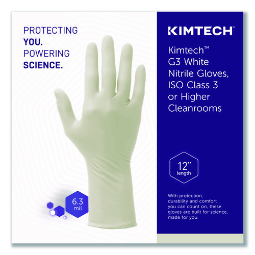 Picture of G3 White Nitrile Gloves, X-Large, 6.3 mil, 1,000/Carton