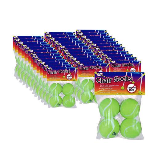 Picture of Chair Sox, 2.5", Yellow Felt/Rubber, 4/Pack, 36 Packs/Carton