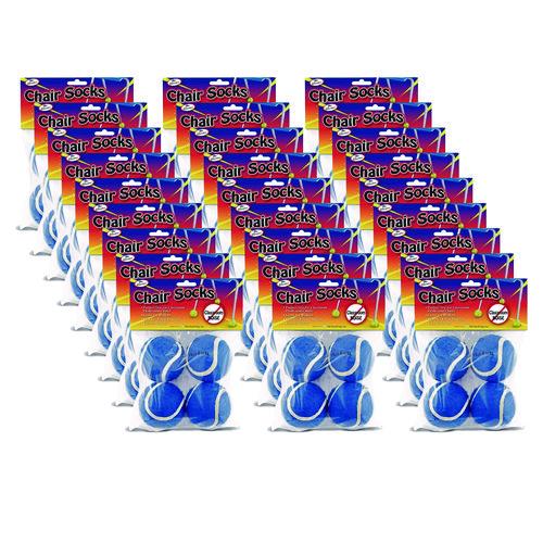 Picture of Chair Sox, 2.5", Blue Felt/Rubber, 4/Pack, 36 Packs/Carton
