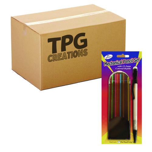 Picture of Mechanical Color Pencil Set, 2 mm, 12 Assorted Lead Refills, Gray Barrel, 72/Carton