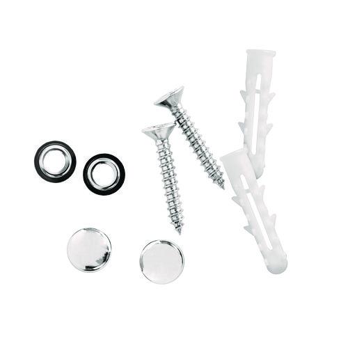 Picture of Double Post Toilet Paper Holder with Shelf Storage Rack, 3.87 x 10.5 x 3.95, Brushed Stainless Steel